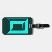 Modern monogram Initiaal letter O Bagagelabel (Voorkant horizontaal)