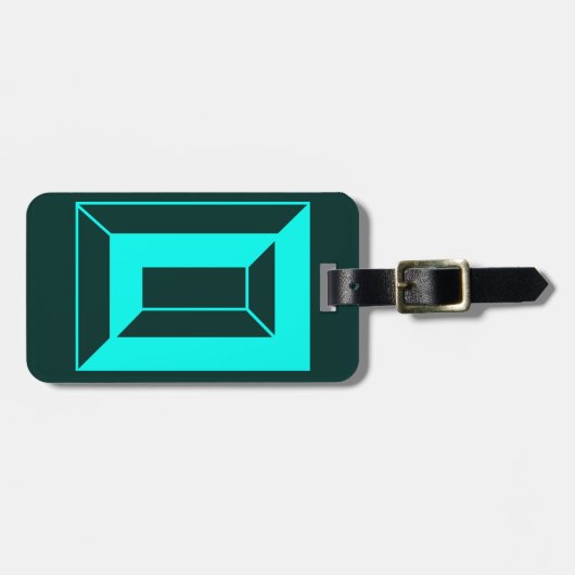 Modern monogram Initiaal letter O Bagagelabel (Voorkant horizontaal)