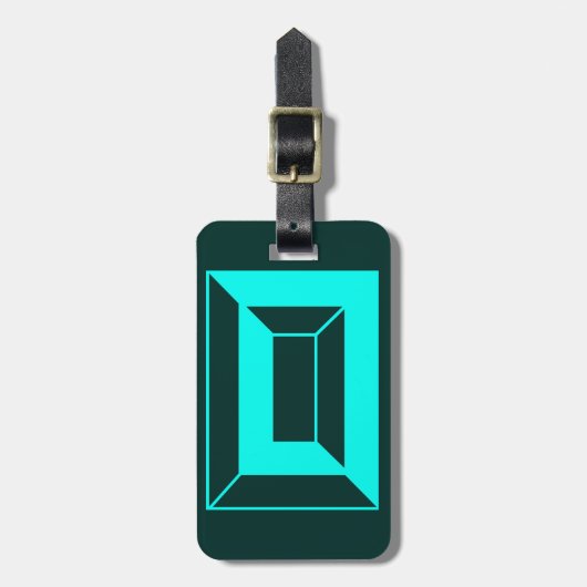 Modern monogram Initiaal letter O Bagagelabel (Voorkant verticaal)