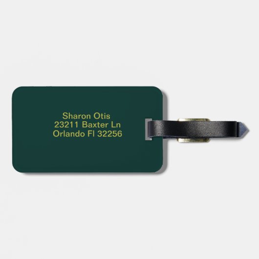 Modern monogram Initiaal letter O Bagagelabel (Achterkant horizontaal)