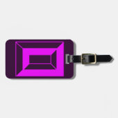 Modern monogram Initiaal letter O Bagagelabel (Voorkant horizontaal)