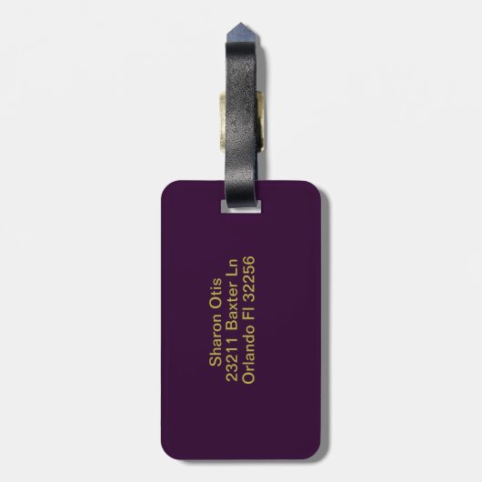 Modern monogram Initiaal letter O Bagagelabel (Achterkant verticaal)