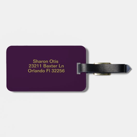 Modern monogram Initiaal letter O Bagagelabel (Achterkant horizontaal)