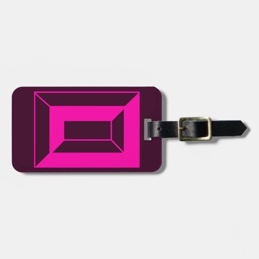 Modern monogram Initiaal letter O Bagagelabel (Voorkant horizontaal)