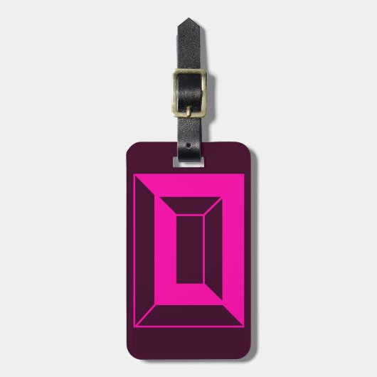 Modern monogram Initiaal letter O Bagagelabel (Voorkant verticaal)