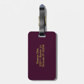 Modern monogram Initiaal letter O Bagagelabel (Achterkant verticaal)