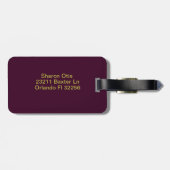 Modern monogram Initiaal letter O Bagagelabel (Achterkant horizontaal)