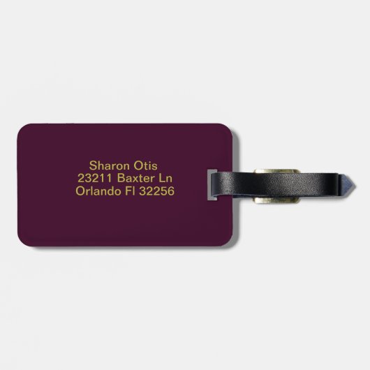 Modern monogram Initiaal letter O Bagagelabel (Achterkant horizontaal)