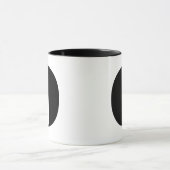 Modern Monogram Initiaal Letter O Black en White Mok (Midden)
