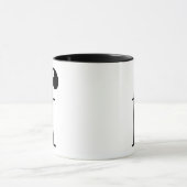 Modern Monogram Initiaal Letter of Black and White Mok (Midden)