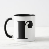 Modern Monogram Initiaal Letter of Black en White Mok (Links)