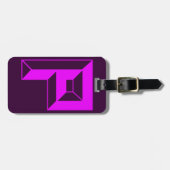 Modern monogram Initiaal letter p Bagagelabel (Voorkant horizontaal)