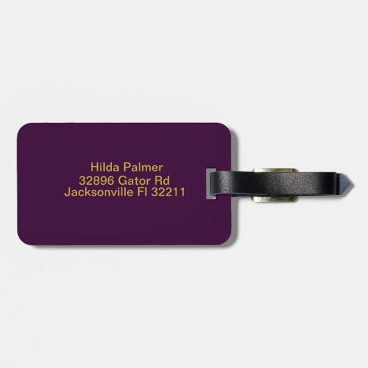 Modern monogram Initiaal letter p Bagagelabel (Achterkant horizontaal)