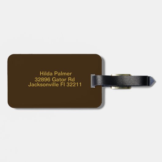 Modern monogram Initiaal letter p Bagagelabel (Achterkant horizontaal)