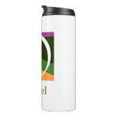 Modern Monogram Initiaal Letter paars Thermosbeker (Geroteerd rechts)