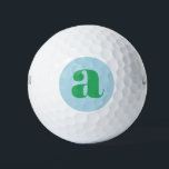 Modern Monogram Initiaal Letter Pastel Blue Green Golfballen<br><div class="desc">Voeg een vleugje elegantie toe aan uw spel met deze moderne monogram golfballen met een gedurfd initiaal in zacht pastelblauw en groen. Het strakke design en het subtiele kleurenpalet creëer hebben een stijlvolle, eigentijdse look die perfect is voor golfers die een minimalistische esthetiek waarderen met een persoonlijke touch. Ideaal voor...</div>