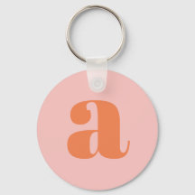 Modern Monogram Initiaal Letter Pastel Roze Sinaas