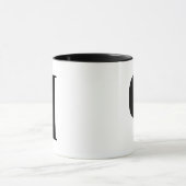 Modern Monogram Initiaal Letter q Black en White Mok (Midden)