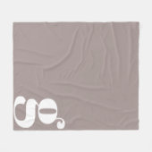 Modern Monogram Initiaal Letter Rustic Taupe Fleece Deken (Voorkant (Horizontaal))
