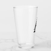 Modern Monogram Initiaal Letter Trendy Glas (Rechts)