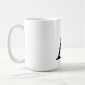 Modern Monogram Initiaal Letter Trendy Koffiemok (Links)