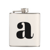 Modern Monogram Initiaal Letter Wedding Bold White Heupfles (Voorkant)