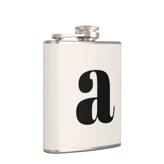 Modern Monogram Initiaal Letter Wedding Bold White Heupfles (Rechts)