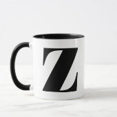 Modern Monogram Initiaal Letter Z Black en White Mok (Links)
