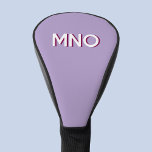 Modern Monogram Initiaal Lila Slagschaduw Golfheadcover<br><div class="desc">Modern minimalistisch monogram initiaal ontwerp dat kan worden gewijzigd om te personaliseren. Wit op een lila paarse achtergrond met een bordeaux slagschaduw.</div>
