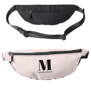 Modern Monogram Initiaal naam Blush Roze Heuptasje