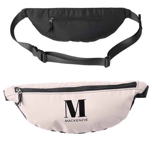 Modern Monogram Initiaal naam Blush Roze Heuptasje