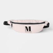 Modern Monogram Initiaal naam Blush Roze Heuptasje (Voorkant)