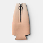 Modern Monogram Initiaal Naam Perzik Gradiënt Flesjeskoeler (Achterkant)