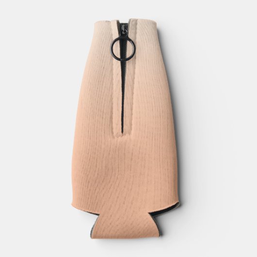 Modern Monogram Initiaal Naam Perzik Gradiënt Flesjeskoeler (Achterkant)