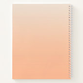 Modern Monogram Initiaal Naam Perzik Gradiënt Notitieboek (Achterkant)