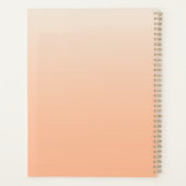 Modern Monogram Initiaal Naam Perzik Gradiënt Planner (Achterkant)