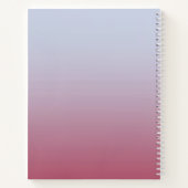 Modern Monogram Initiaal Naam Roze Blauw Verloop Notitieboek (Achterkant)