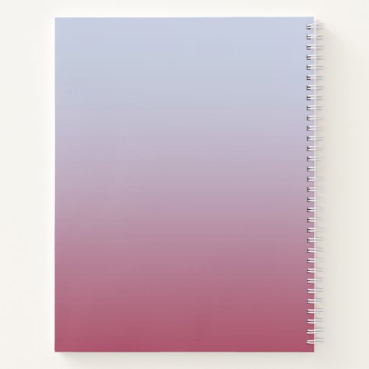 Modern Monogram Initiaal Naam Roze Blauw Verloop Notitieboek (Achterkant)