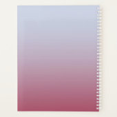 Modern Monogram Initiaal Naam Roze Blauw Verloop Planner (Achterkant)