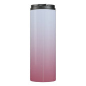 Modern Monogram Initiaal Naam Roze Blauw Verloop Thermosbeker (Achterkant)