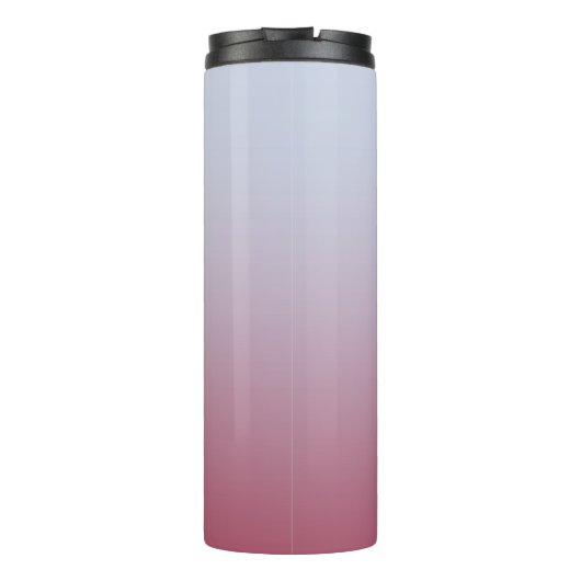 Modern Monogram Initiaal Naam Roze Blauw Verloop Thermosbeker (Achterkant)