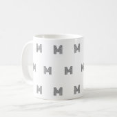 Modern Monogram Initiaal Patroon Minimaal Koffiemok (Voorkant links)
