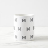 Modern Monogram Initiaal Patroon Minimaal Koffiemok (Center)