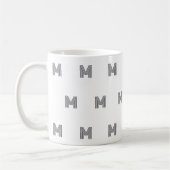 Modern Monogram Initiaal Patroon Minimaal Koffiemok (Links)