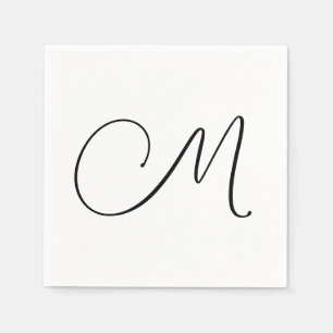 Modern Monogram Initiaal Servet