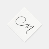 Modern Monogram Initiaal Servet (Hoek)
