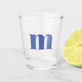 Modern Monogram Initiaal Shot Glas (Voorkant)
