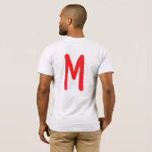 Modern Monogram Initiaal vervangen Voeg de jouwe t T-shirt (Achterkant volledig)