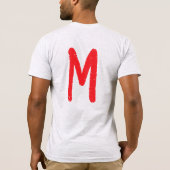 Modern Monogram Initiaal vervangen Voeg de jouwe t T-shirt (Achterkant)