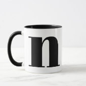 Modern Monogram Initial Letter N Black and White Mok (Links)